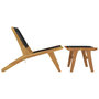 Voir la diapositive 4 : VIDAXL Chaise de jardin et repose-pieds Bois teck solide et polyester