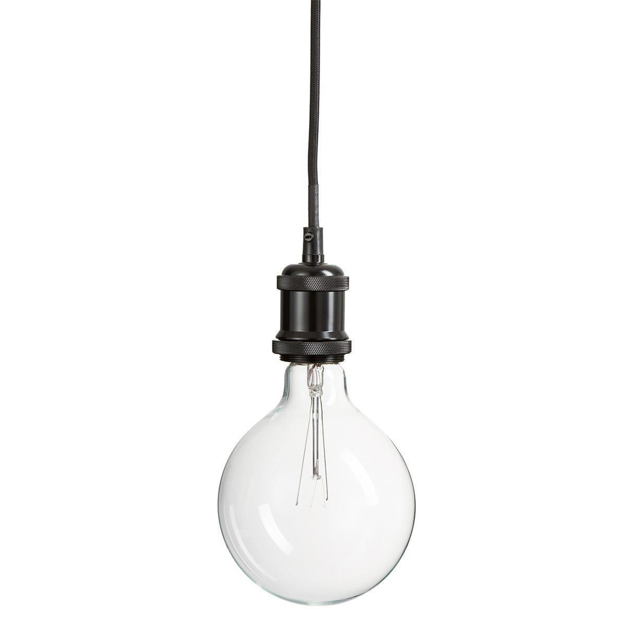 Voir la diapositive 1 : J-LINE Lampe suspension design  soquet  10cm noir
