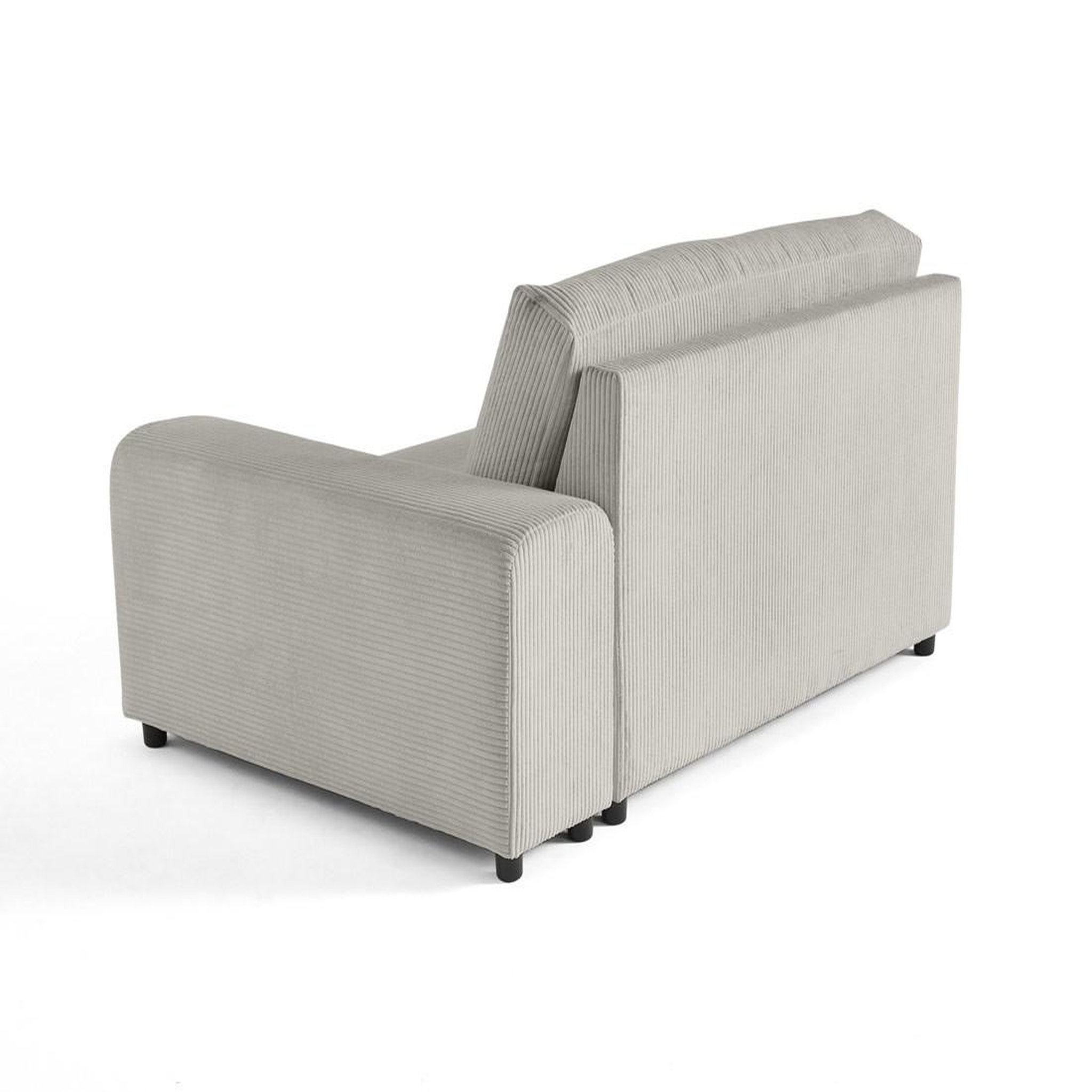 Voir la diapositive 4 : BEST MOBILIER Garance - module d'assise 2 places avec accoudoir droit - en velours côtelé