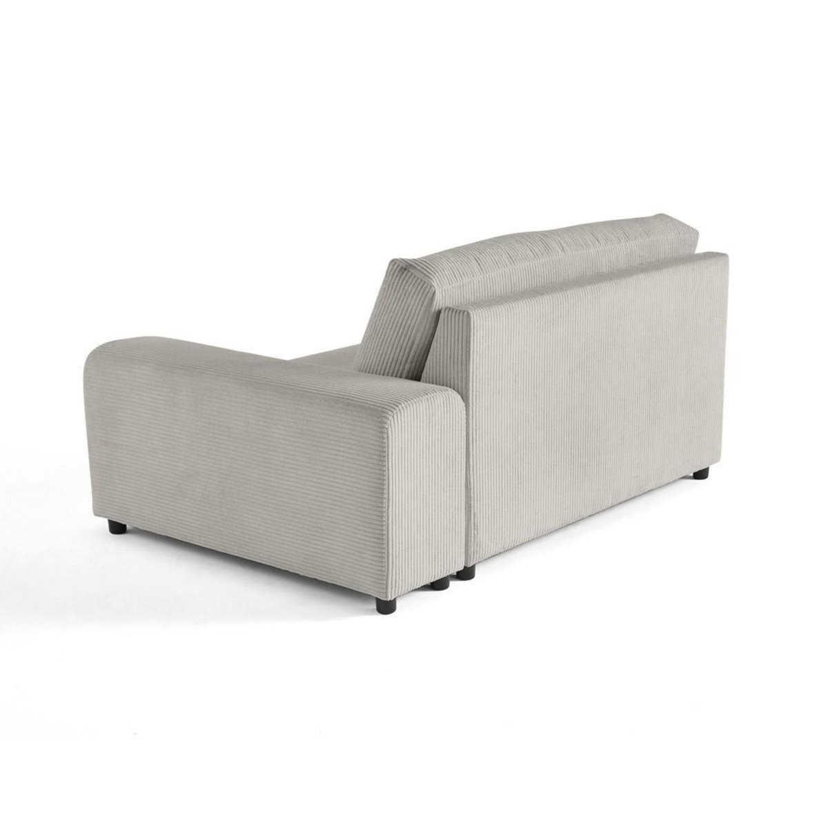 LISA DESIGN Garance - module d'assise 2 places avec accoudoir droit - en velours côtelé