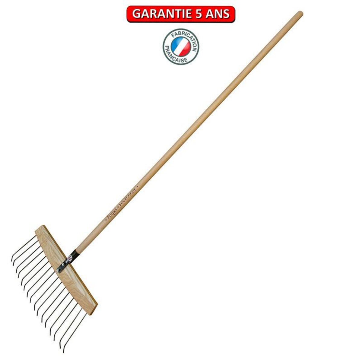 OUTILS PERRIN Balai à feuilles et gazon  bois/acier  emmanché - manche de 1,50m