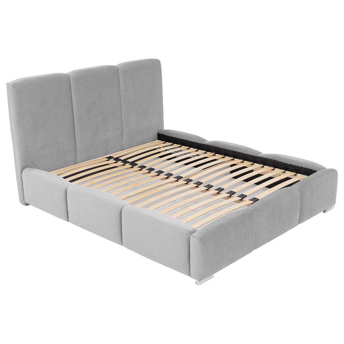 BEST MOBILIER Noa - lit coffre - 180x200 cm - en velours - sommier inclus