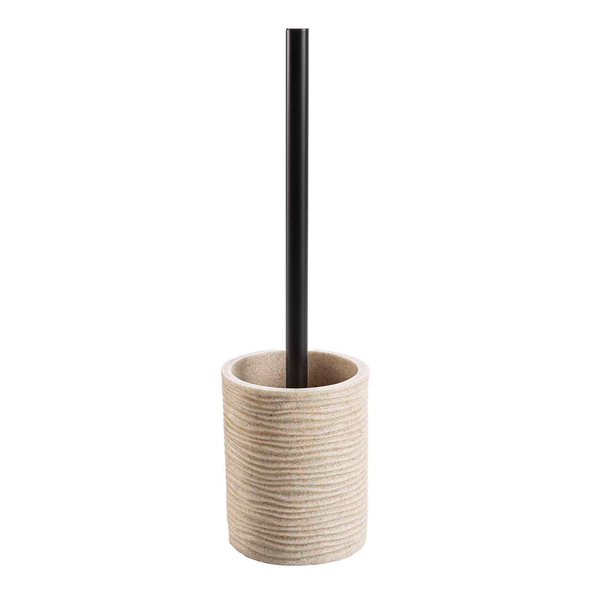 Douceur d'Intérieur Brosse wc effet strié  siloa  35cm sable
