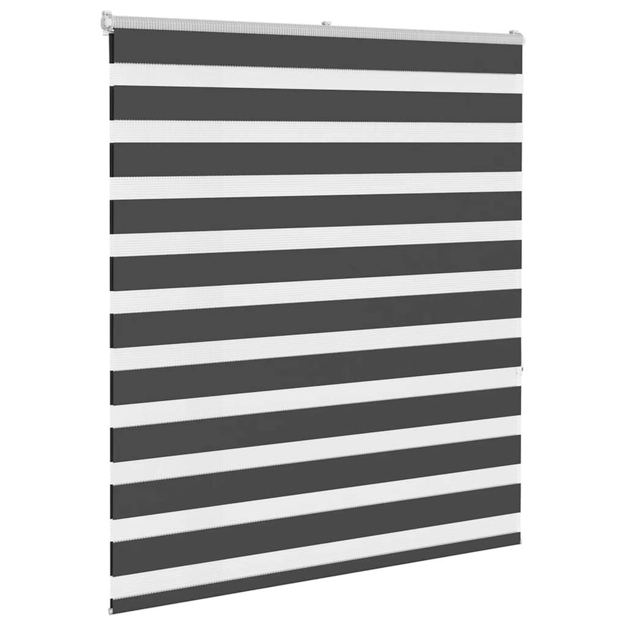 Voir la diapositive 3 : VIDAXL Store zebre noir 130x150 cm largeur du tissu 125,9 cm polyester