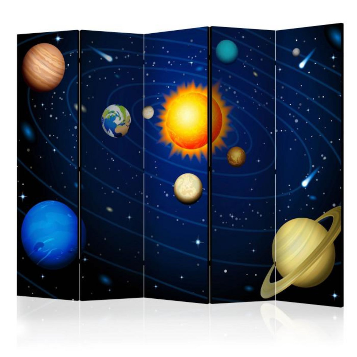 Paris Prix Paravent 5 Volets  Solar System  172x225cm