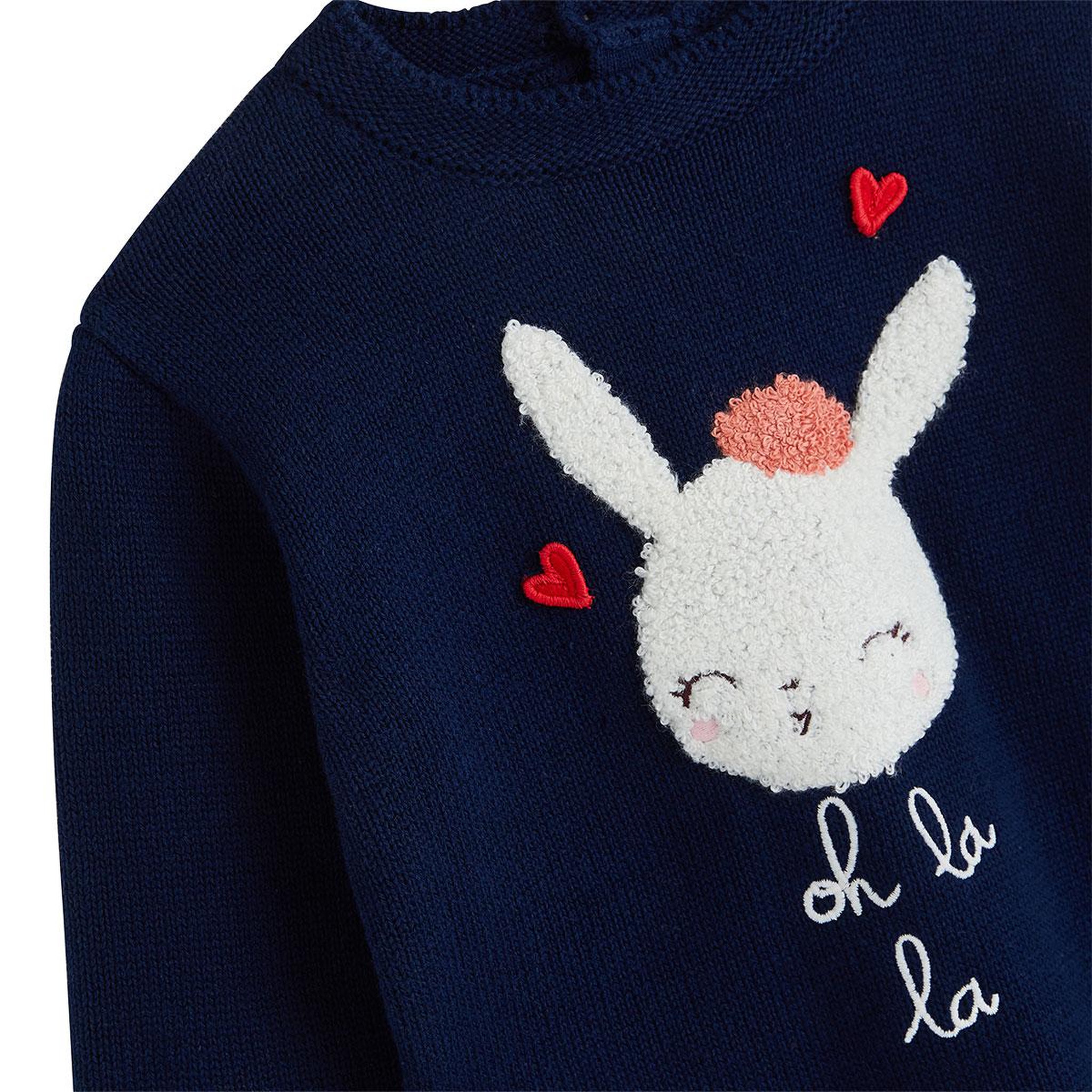 Voir la diapositive 3 : PETIT BEGUIN Pull bébé en tricot aimée