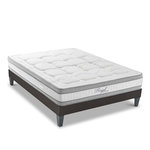 HYPSOM HYPSOM | Ensemble ROYAL 5* | Matelas Mémoire de forme + Sommier Bois. Coloris disponibles : Blanc
