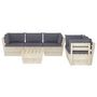 Voir la diapositive 3 : VIDAXL Salon de jardin palette 6 pcs avec coussins bois d'epicea