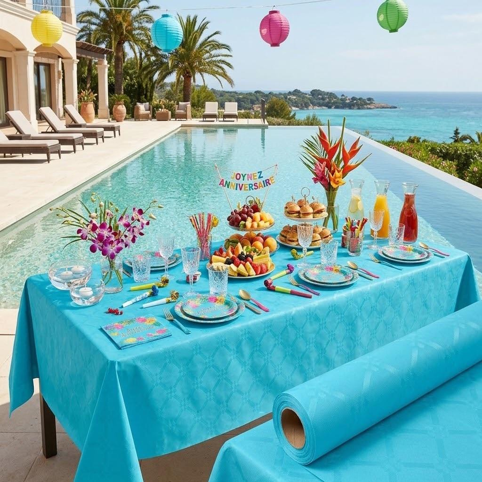 Voir la diapositive 3 : Eden Nappe en papier design et moderne