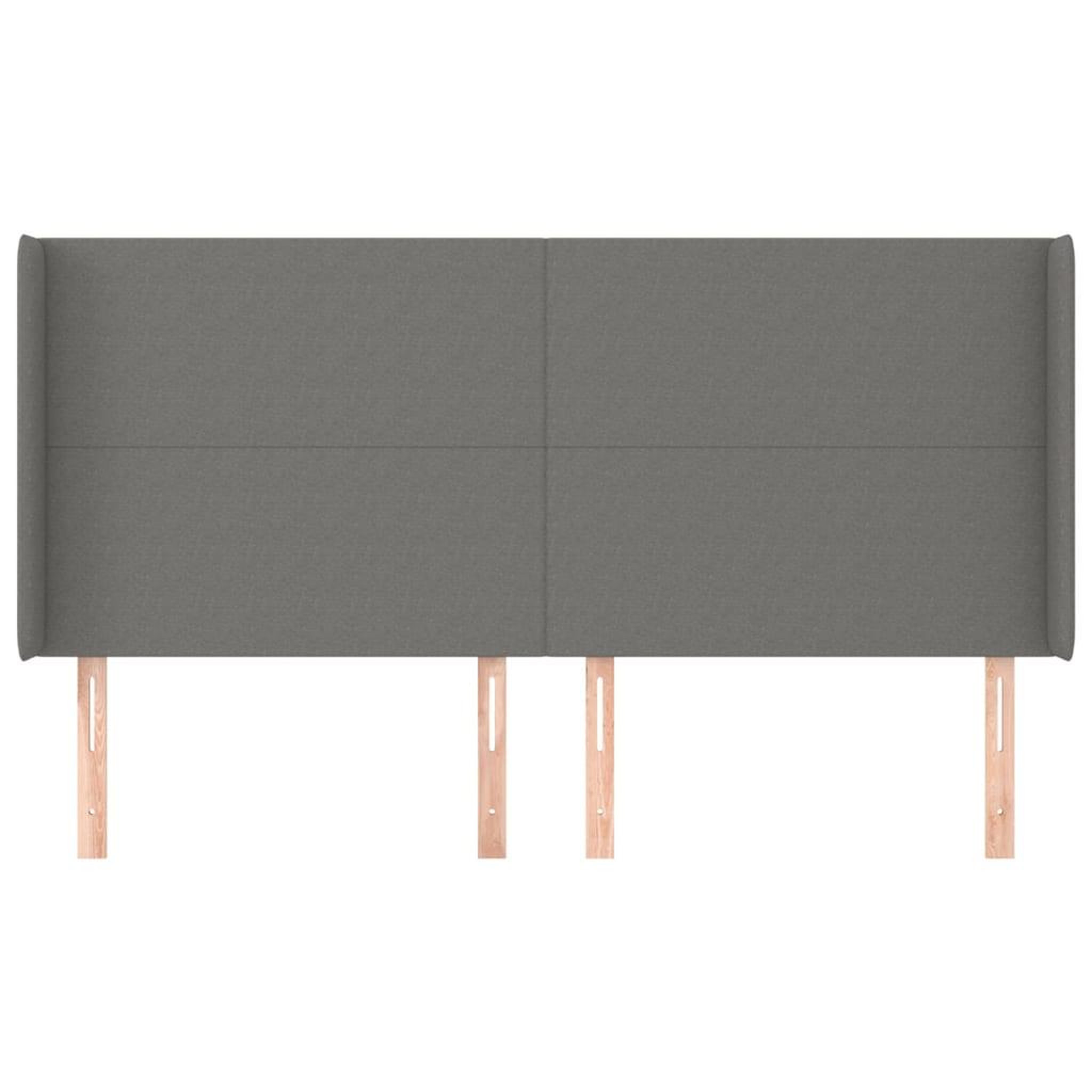 Voir la diapositive 3 : VIDAXL Tete de lit avec oreilles Gris fonce 203x16x118/128 cm Tissu
