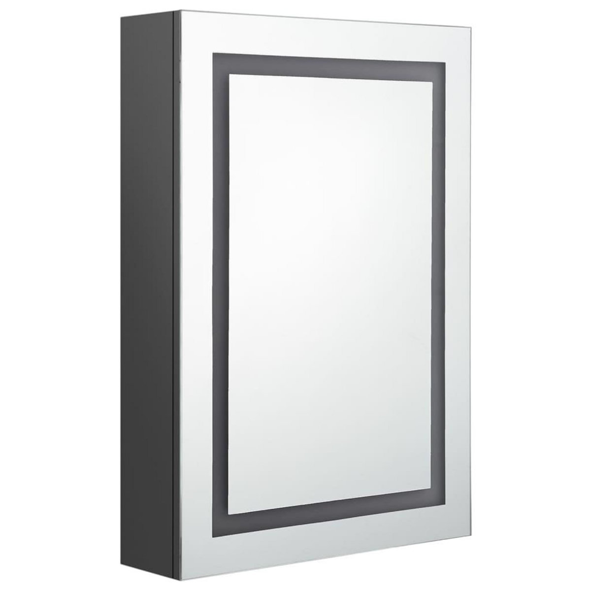 VIDAXL Armoire de salle de bain a miroir LED Gris 50x13x70 cm