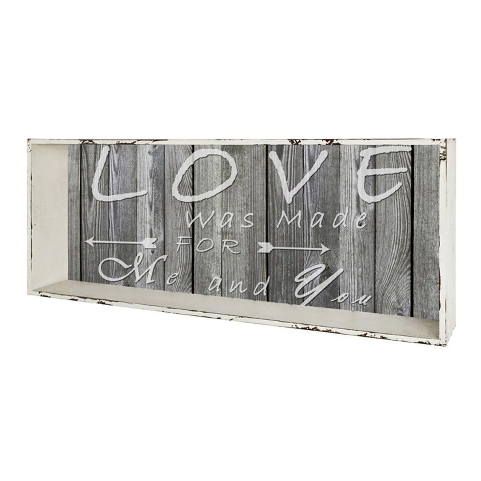 Paris Prix Étagère murale vintage  love  76cm gris