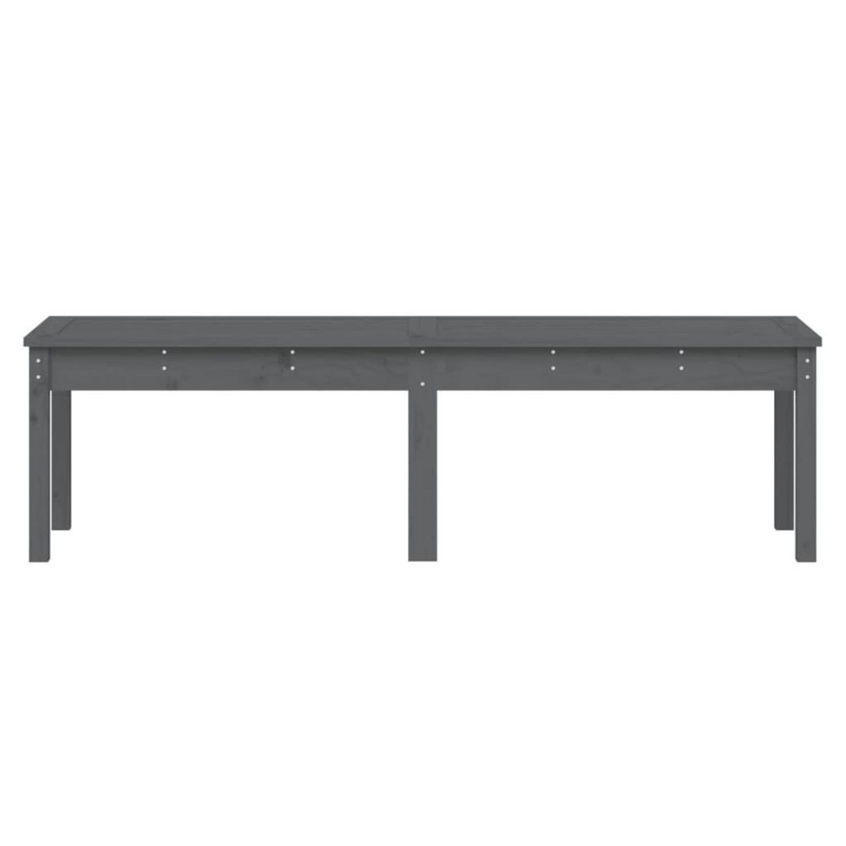 VIDAXL Banc de jardin a 2 places gris 159,5x44x45cm bois massif de pin