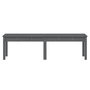 Voir la diapositive 4 : VIDAXL Banc de jardin a 2 places gris 159,5x44x45cm bois massif de pin