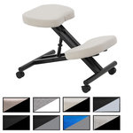IDIMEX Tabouret ergonomique ROBERT, structure en métal et tissu. Coloris disponibles : Bicolore