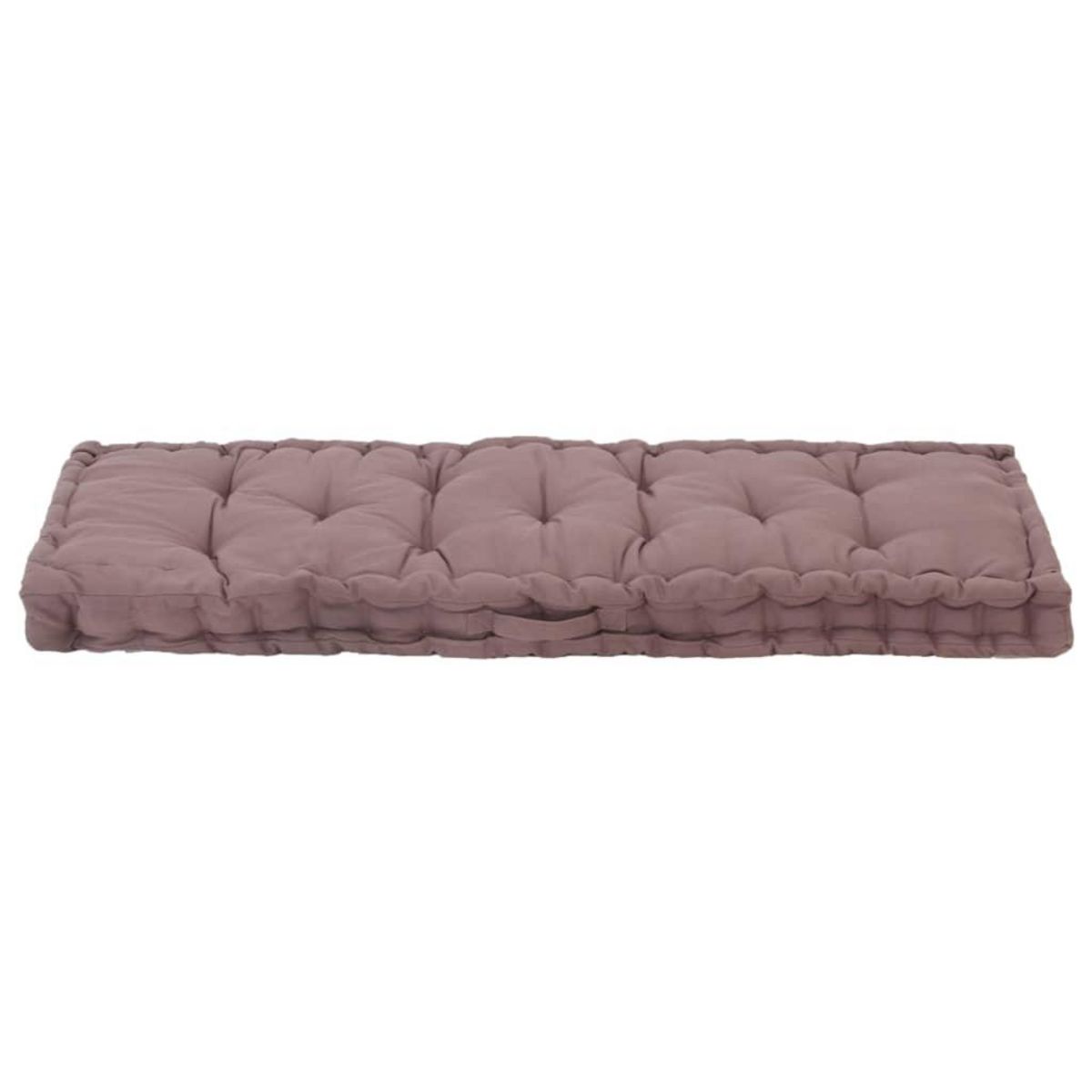 VIDAXL Coussin de plancher de palette Coton 120x40x7 cm Taupe