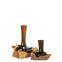 Voir la diapositive 2 : Paris Prix Vase Haut sur Pied  Gamal  19cm Marron