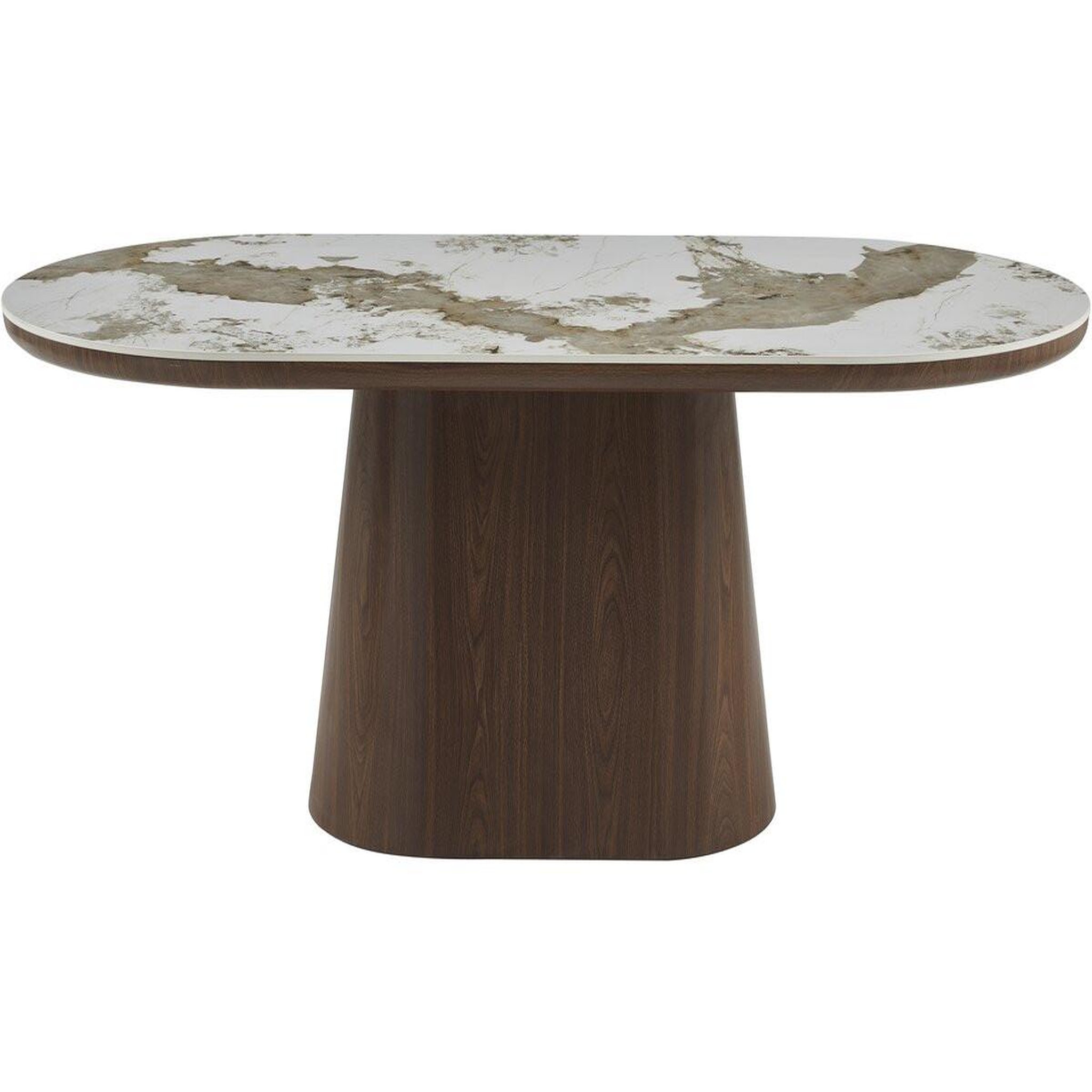 Voir la diapositive 4 : Habitat et Jardin Table à manger ovale en céramique pandora  Bellagio  - 8 places - Beige