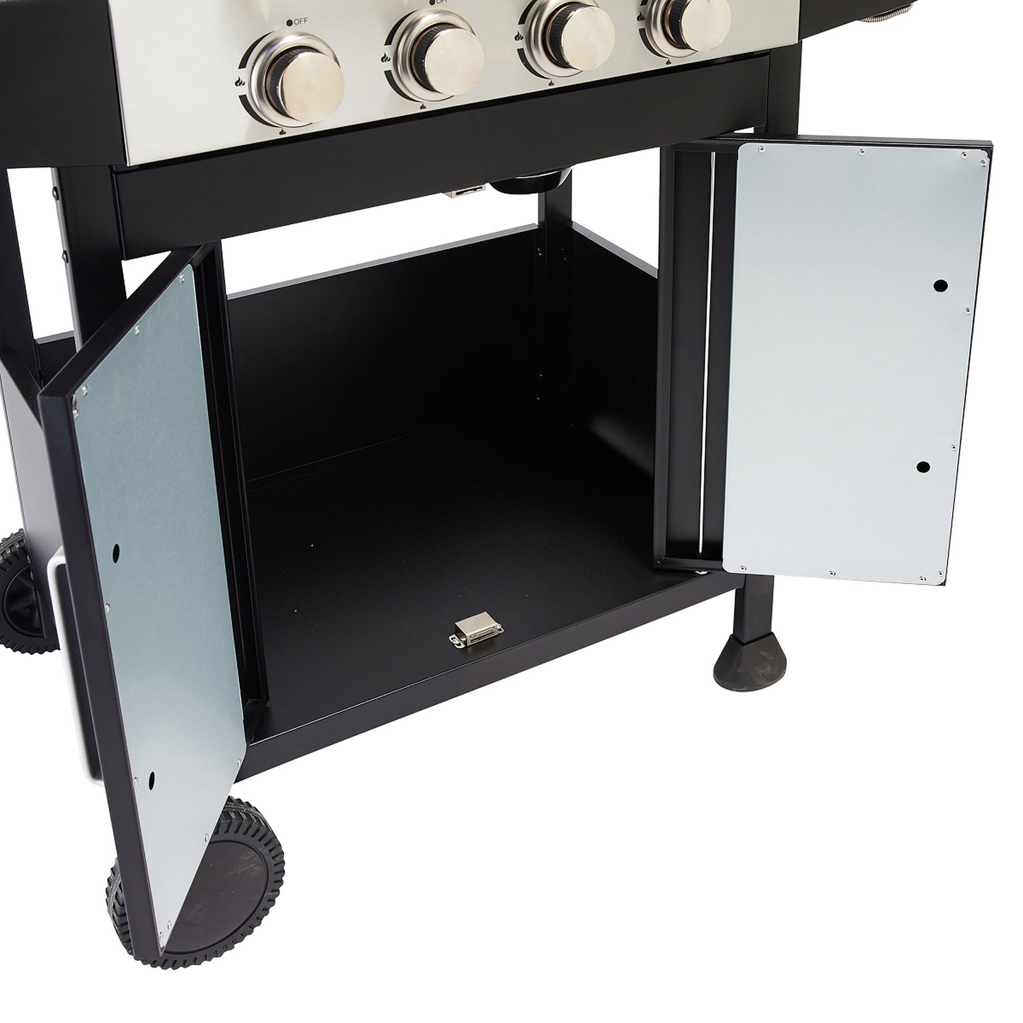 Voir la diapositive 5 : GARDENSTAR Barbecue à gaz en acier 4 brûleurs + 1 latéral MISTRA