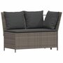 Voir la diapositive 5 : VIDAXL Salon de jardin 4 pcs avec coussins forme L gris resine tressee