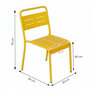 Voir la diapositive 3 : CONCEPT USINE Ensemble de 4 chaises de jardin empilables jaunes BERGAME