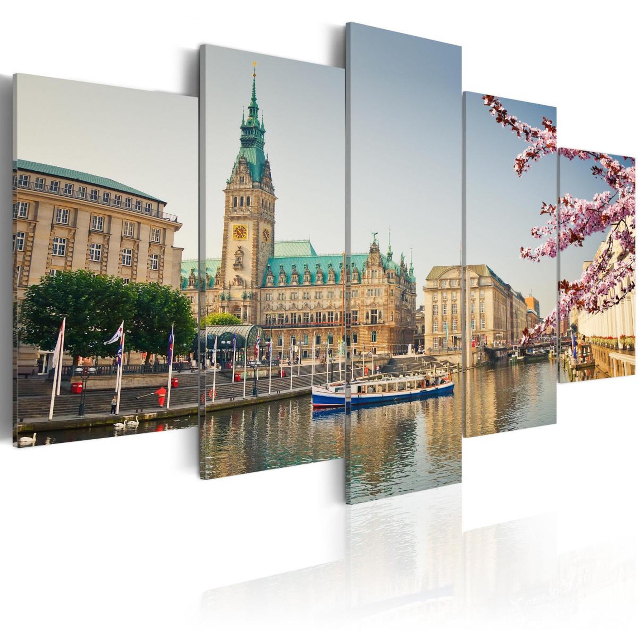 Paris Prix Tableau imprimé  spring in hamburg. Coloris disponibles : Multicolore