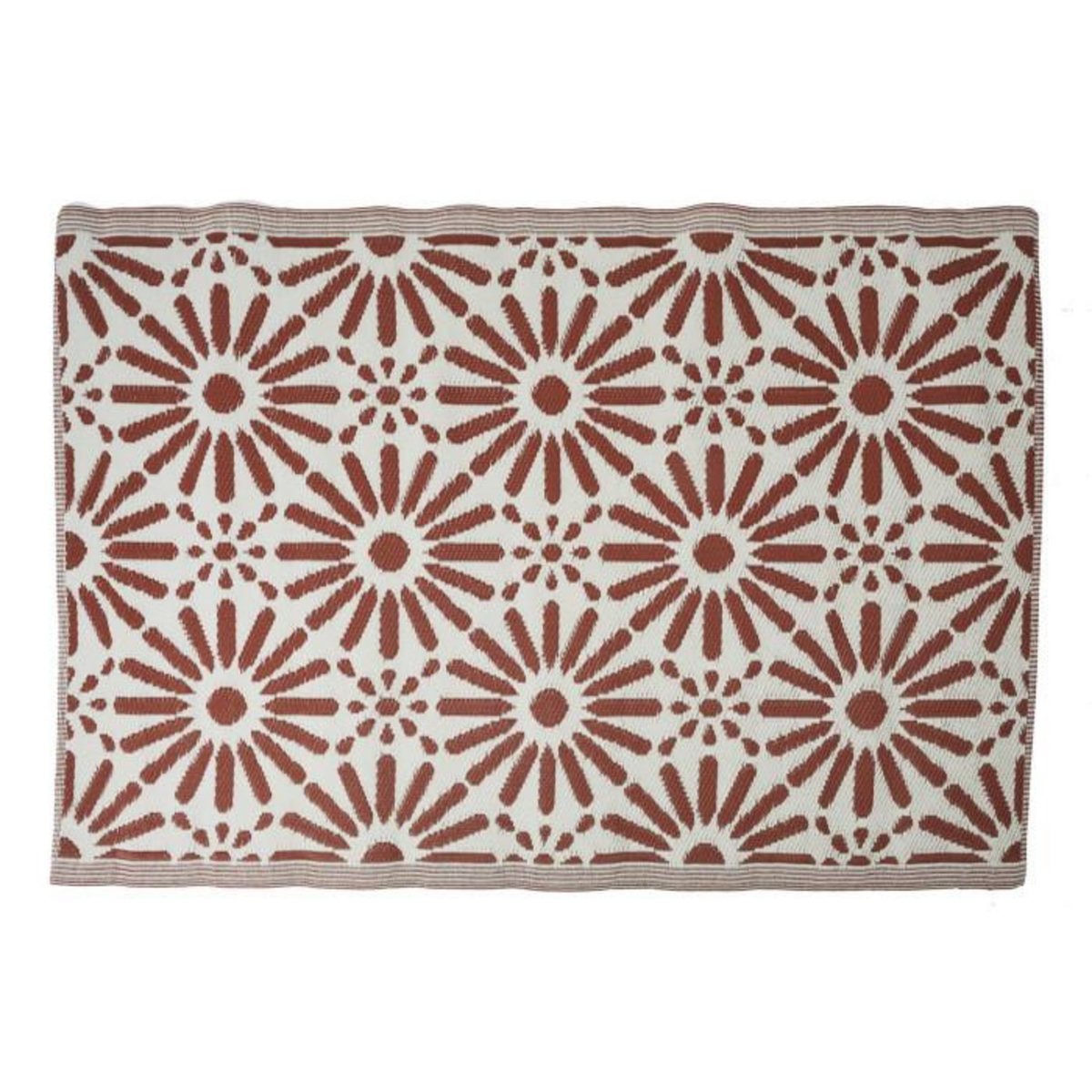 Paris Prix Tapis Déco Imprimé  Patio  120x180cm Rouille