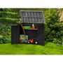 Voir la diapositive 3 : Keter Coffre de rangement extérieur KETER en résine 1200 litres Noir et gris - Range Poubelles ou vélo