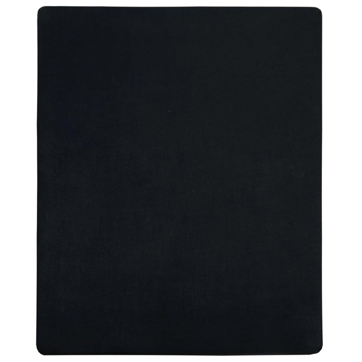 VIDAXL Draps-housses Jersey 2 pcs Noir 160x200 cm Coton
