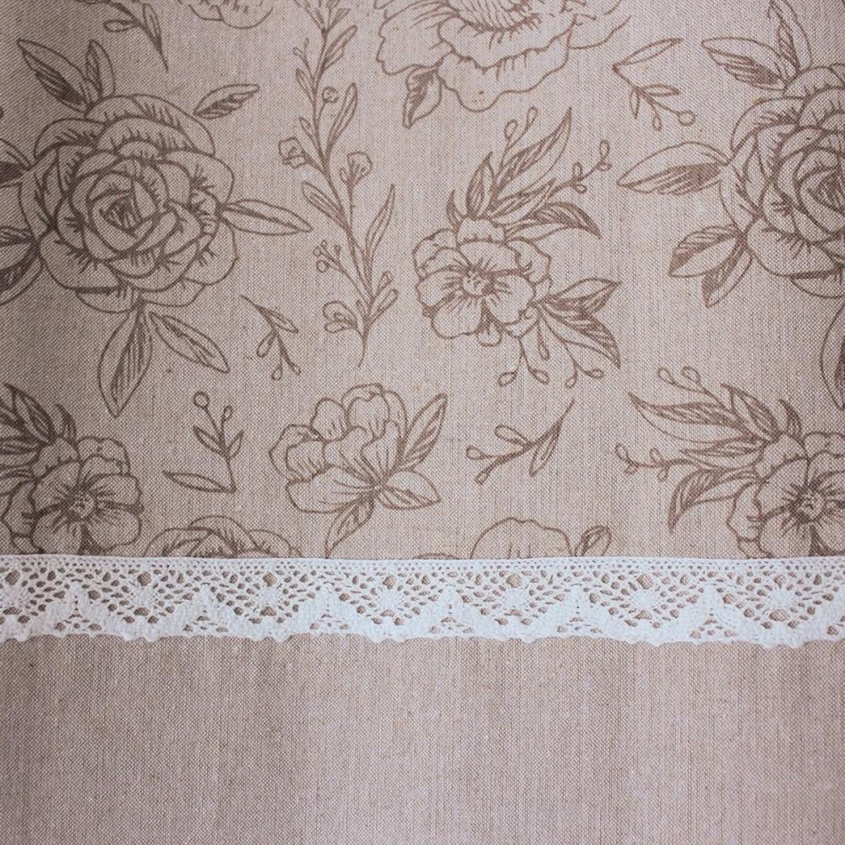 DECOSTARS Rideau à œillets 140x240 Rosa naturel coton