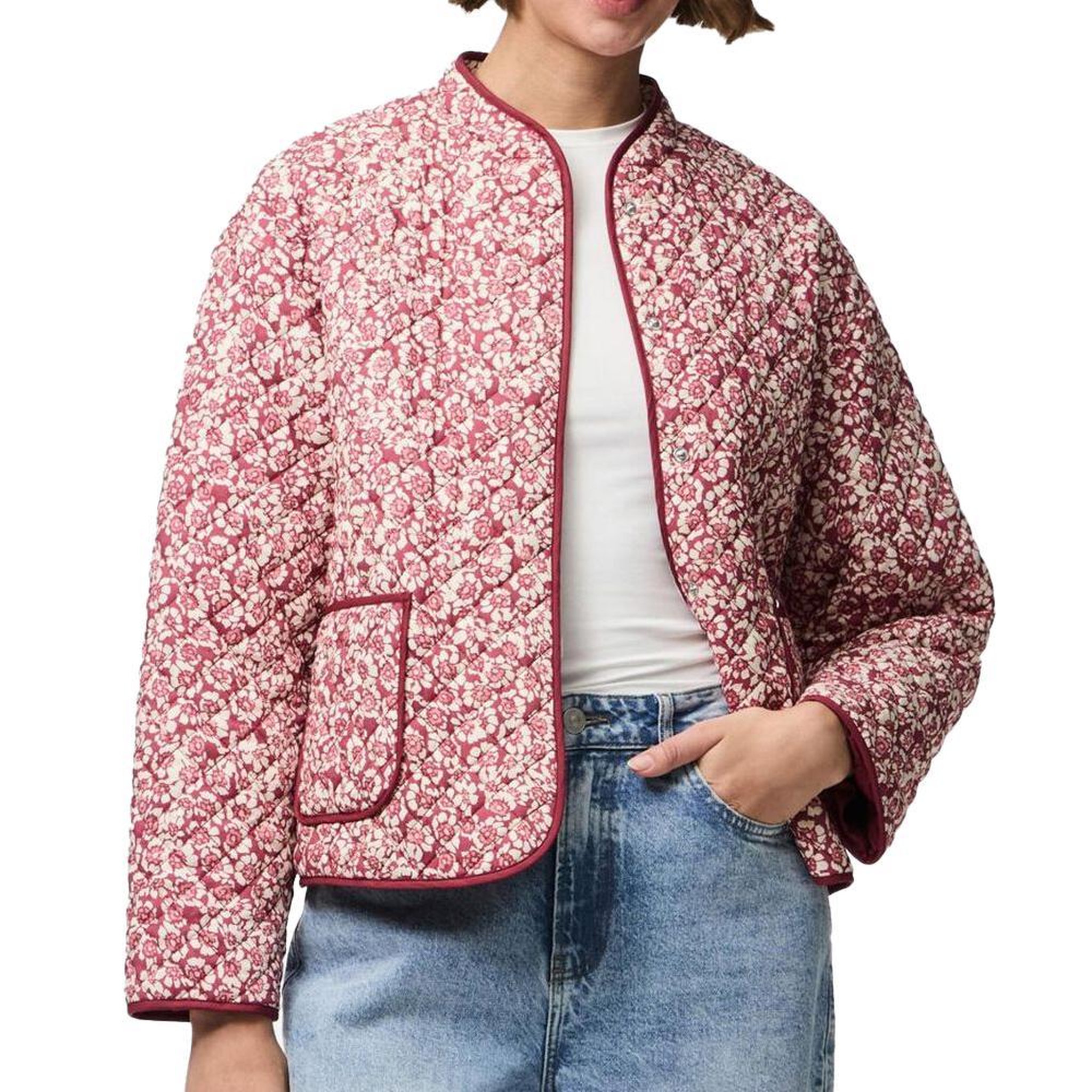 Pieces Veste Matelassée Rose Femme Pieces Ke. Coloris disponibles : Rose