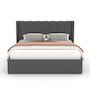 Voir la diapositive 6 : CONCEPT USINE Lit design avec coffre de rangement 160x200cm en velours gris ARLINGTON