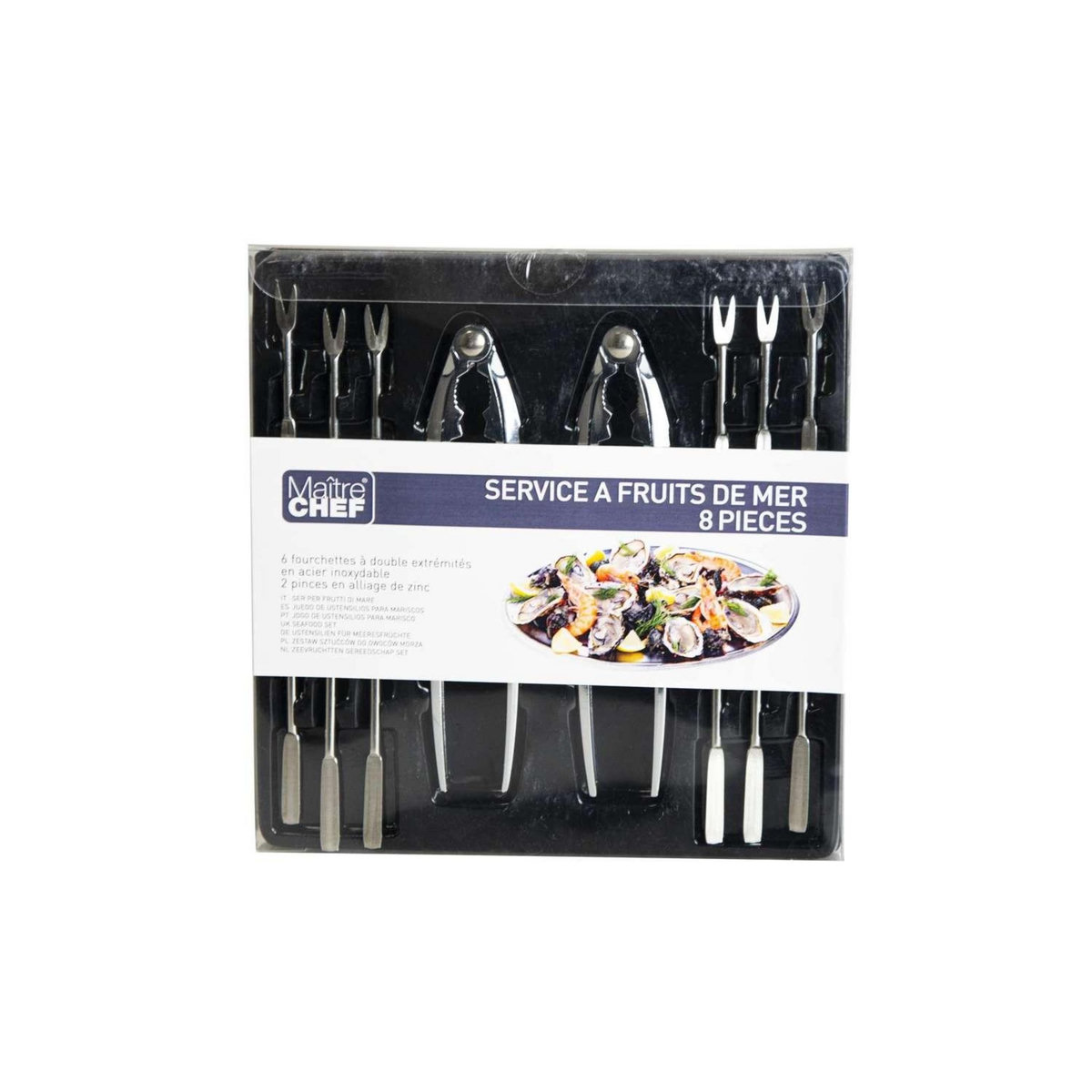 TOILINUX Service fruits de mer 8 pièces