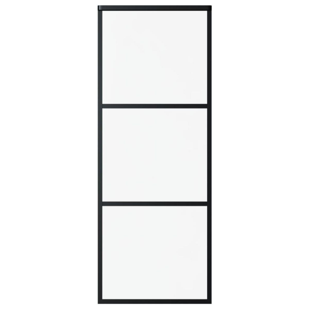 VIDAXL Porte coulissante et quincaillerie ESG Verre/Aluminium 76x205cm