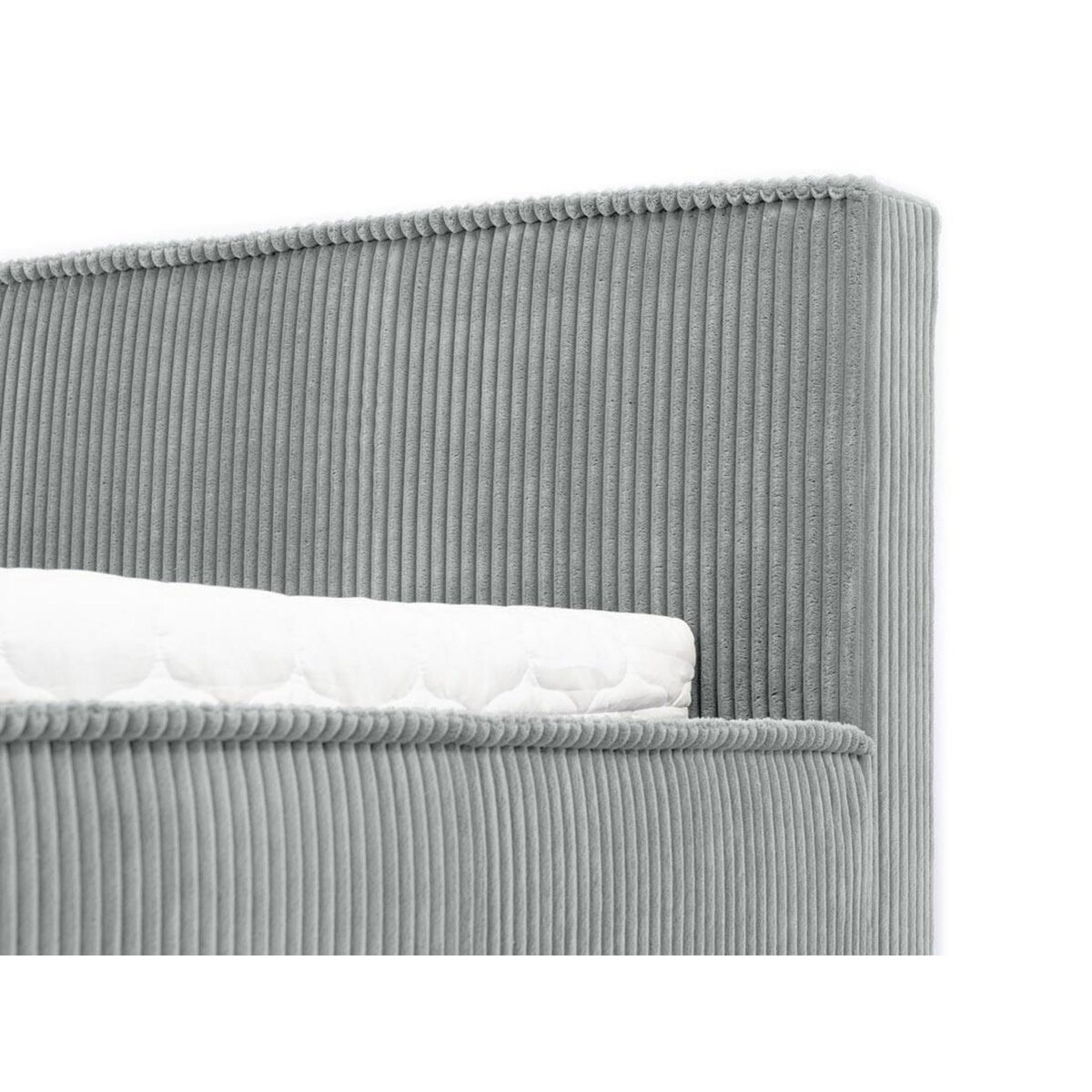 BEST MOBILIER Swan - lit coffre - 180x200 cm - sommier inclus - en velours côtelé grosses côtes