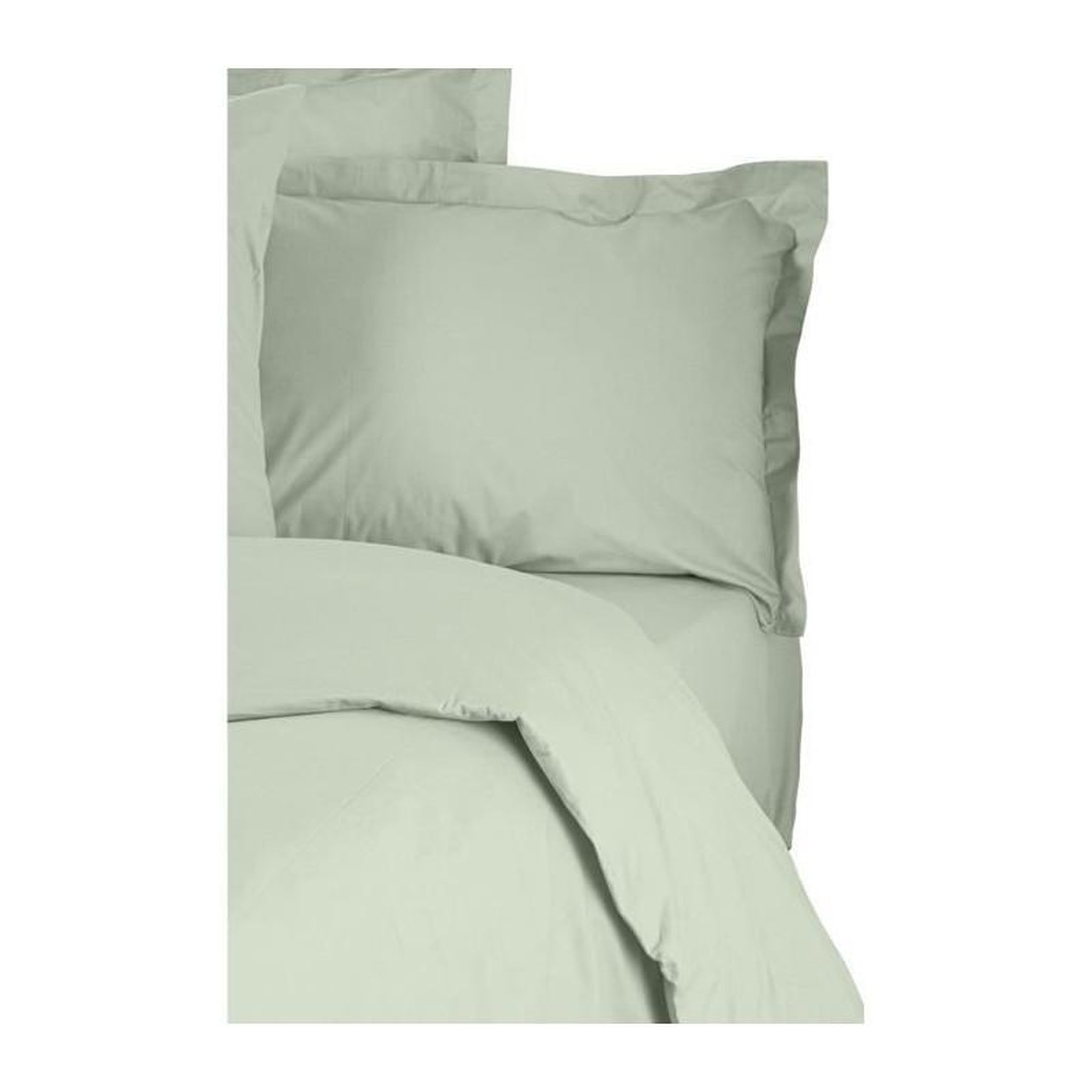 Voir la diapositive 4 : GENERIQUE Parure de lit - 1 housse de couette 220 x 240 cm + 2 taies d'oreiller 60 x 60 cm - 100% coton renforcé - Vert