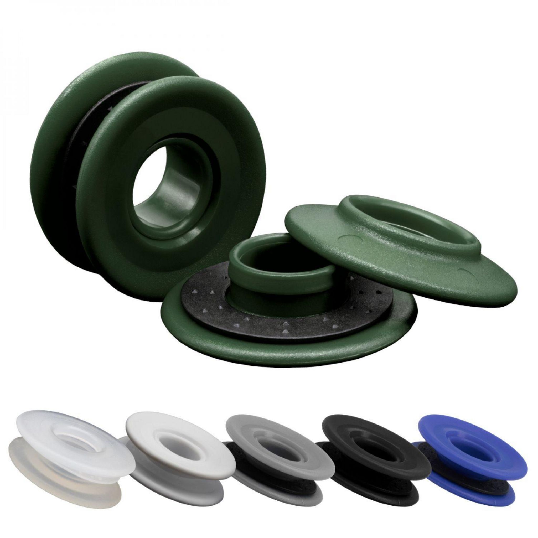 Oeillets à Clipser Linxor Pour Bâche - Lot - Renfort Trous Bâche à Bulles/ Textiles - Ø30mm, Orifice 12mm - Épaisseur Max 1.4mm