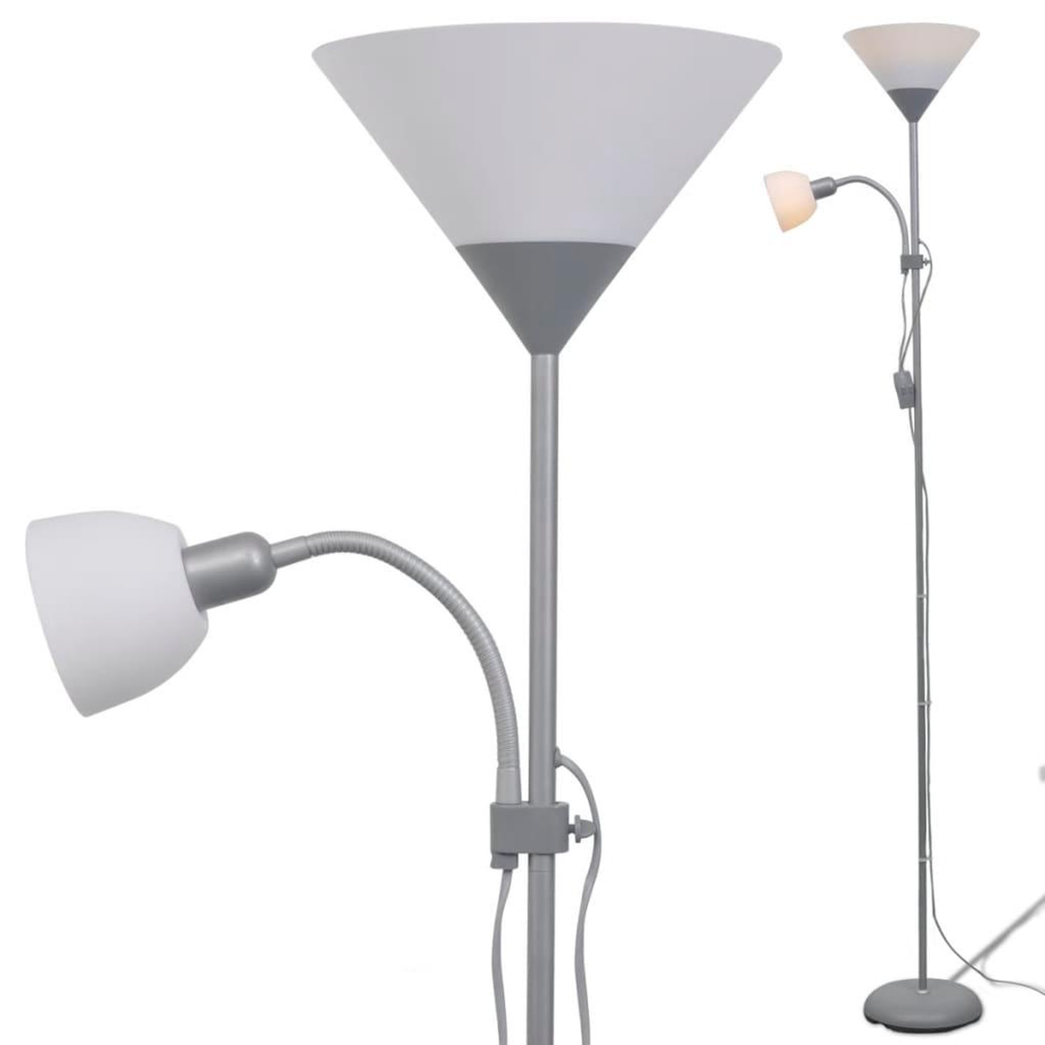 Voir la diapositive 3 : VIDAXL Lampadaire Gris