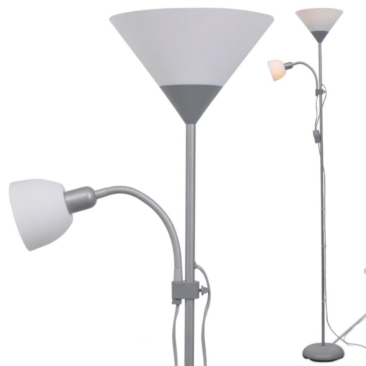 VIDAXL Lampadaire Gris
