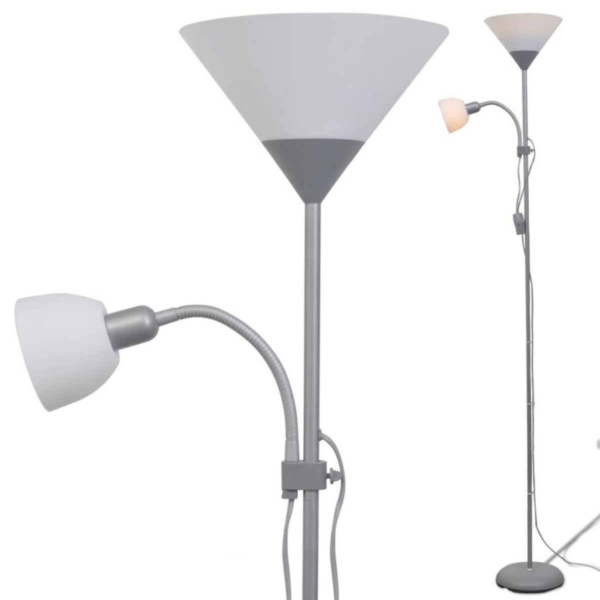 VIDAXL Lampadaire Gris