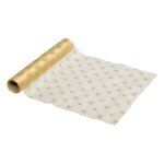 ATMOSPHERA Chemin de Table en Tissu  Étoiles  28x500cm Or