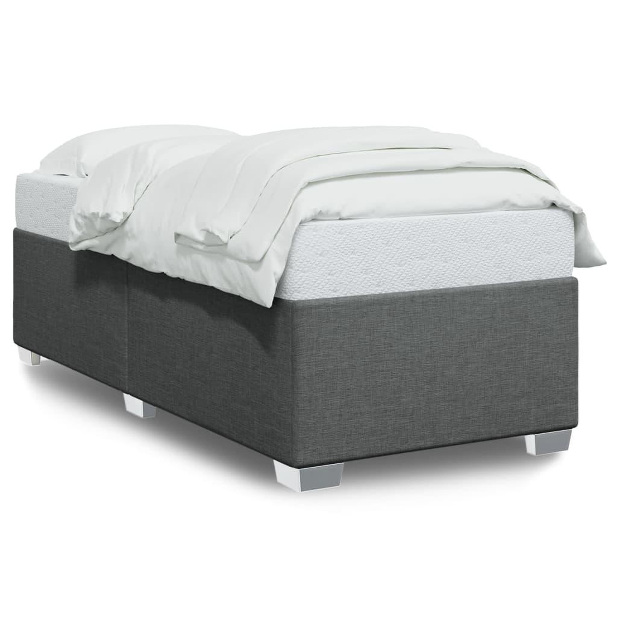 Voir la diapositive 2 : VIDAXL Cadre de lit sans matelas gris fonce 80x200 cm tissu