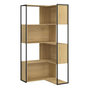 Voir la diapositive 2 : ID MARKET Etagère bibliothèque modulable DETROIT séparateur d'angle extensible design industriel 170 cm