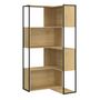 Voir la diapositive 2 : ID MARKET Etagère bibliothèque modulable DETROIT séparateur d'angle extensible design industriel 170 cm