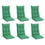 Voir la diapositive 3 : VIDAXL Coussins de chaise a dossier haut lot de 6 vert tissu oxford