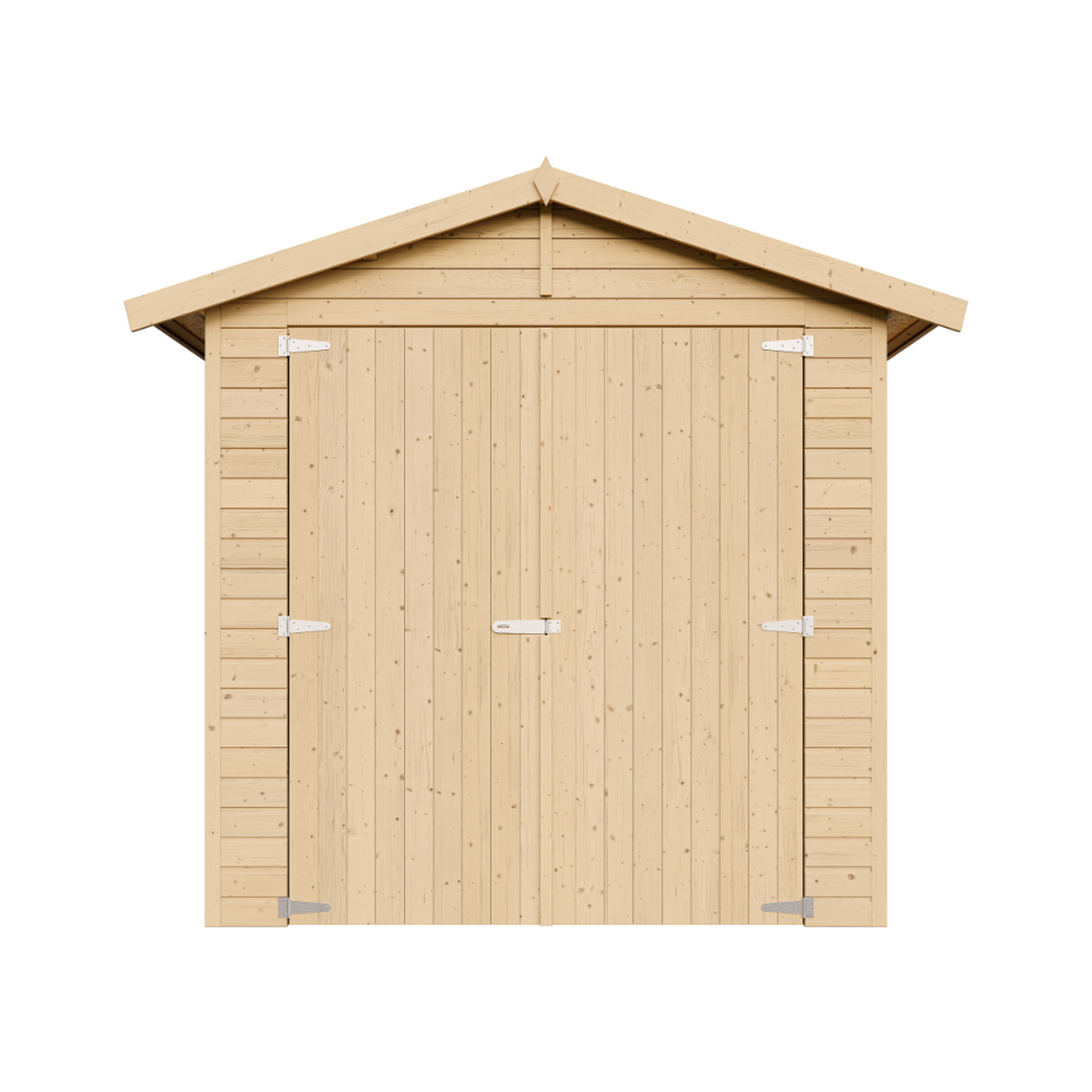 Voir la diapositive 3 : TIMBELA Garage en Bois Naturel - H222x244x320 cm/ 6 m² M105