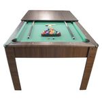 PLAY4FUN Billard Américain AMBIANCE 7Ft - 226,5 x 126,5 x 80 cm avec accessoires et plateau dînatoire - Couleur Chêne. Coloris disponibles : Vert, Bleu, Rouge, Gris