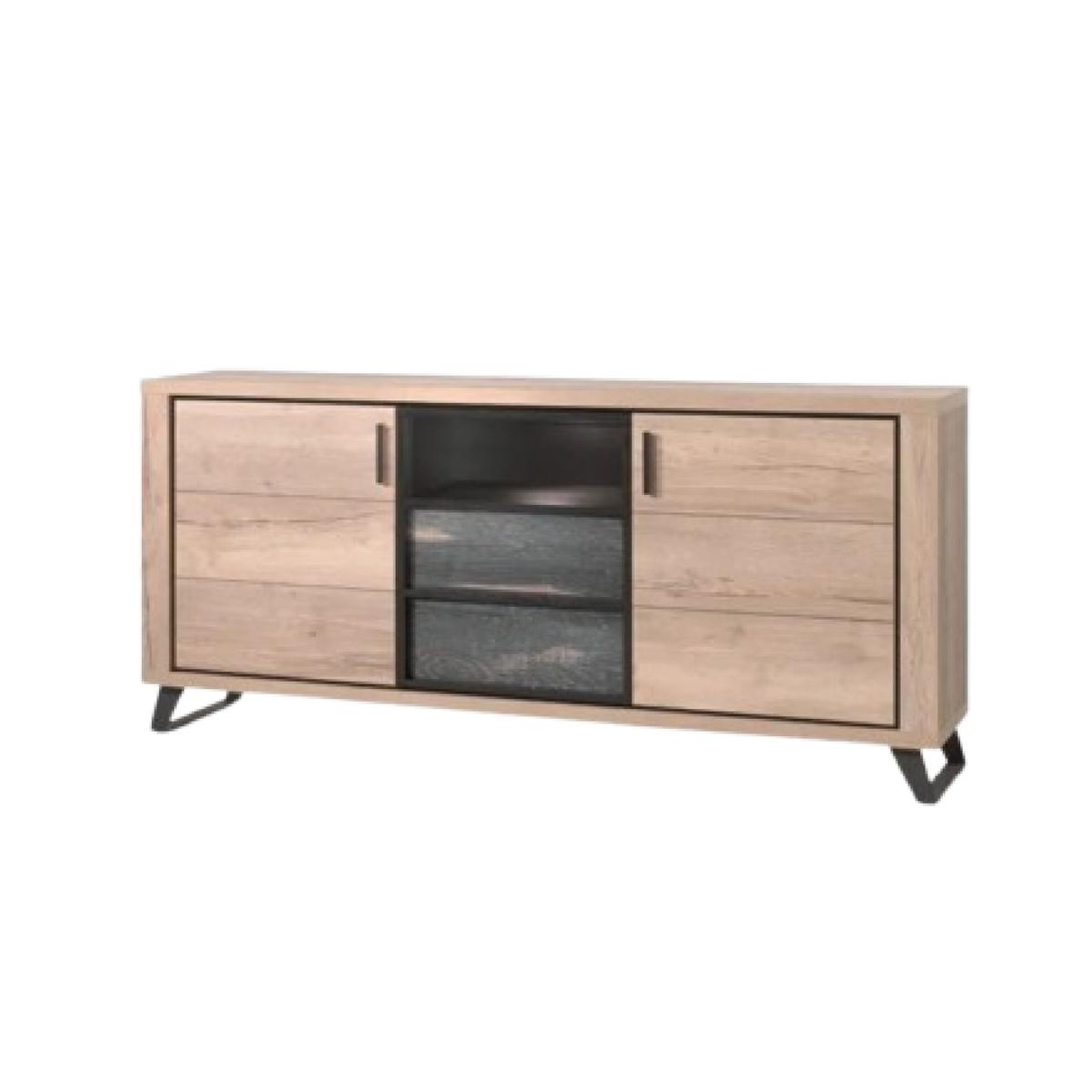 JLC KREATION Buffet de salle à manger contemporain 3 portes 205cm PERO