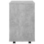 Voir la diapositive 5 : VIDAXL Armoire a roulettes Gris beton 46x36x59 cm Bois d'ingenierie