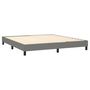 Voir la diapositive 4 : VIDAXL Sommier a lattes de lit avec matelas Gris fonce 180x200cm Tissu
